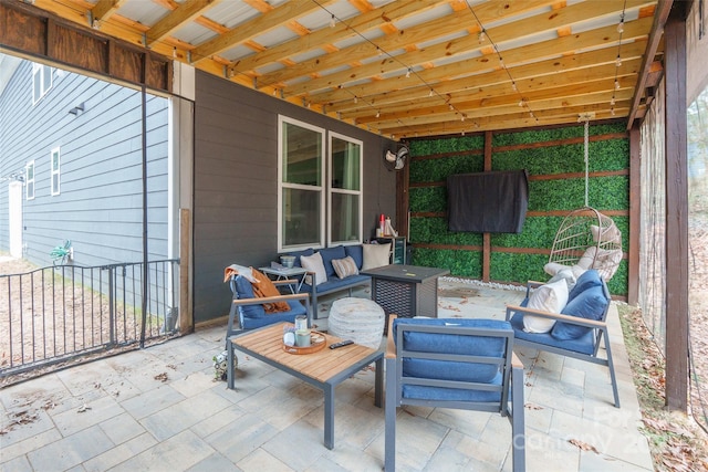 view of patio / terrace featuring an outdoor hangout area