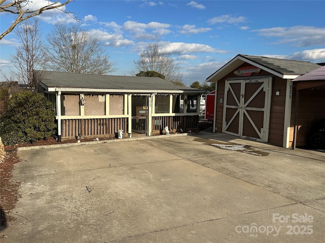 exterior space featuring a porch