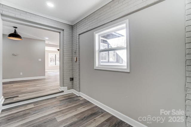 interior space featuring wood-type flooring