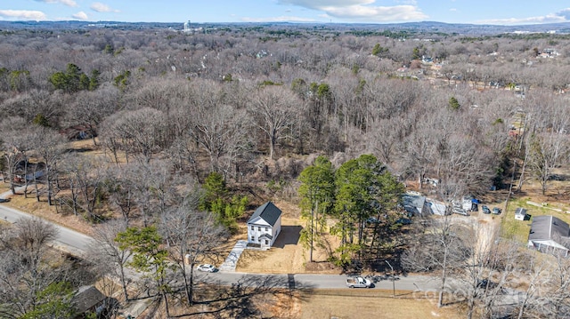 aerial view with a forest view