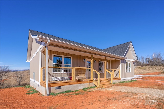 view of front of home with covered porch