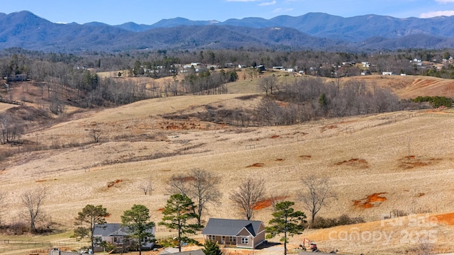 mountain view with a rural view