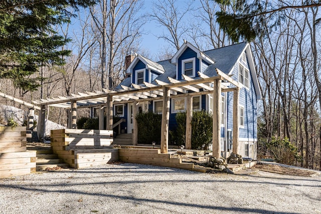 view of cape cod home