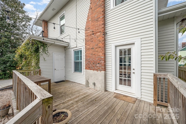 view of wooden deck