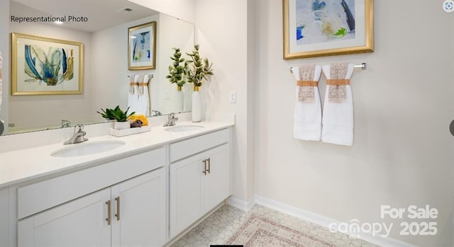 bathroom with vanity