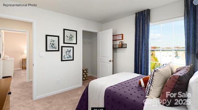 view of carpeted bedroom