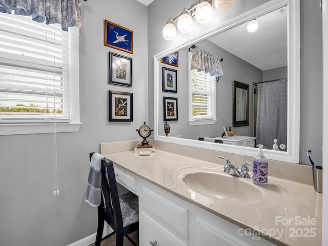 bathroom featuring vanity