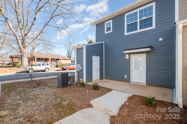 view of front of home featuring central AC