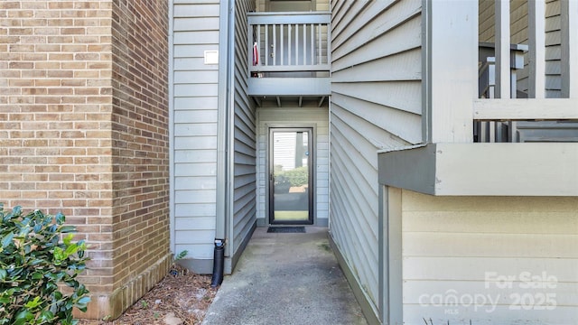 view of doorway to property