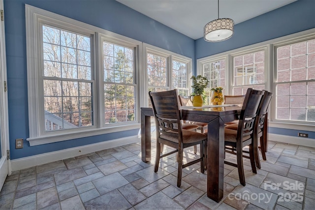 dining room with a healthy amount of sunlight