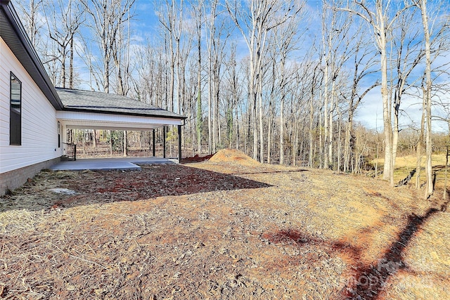 view of yard featuring a patio