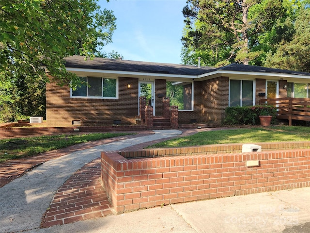 view of single story home