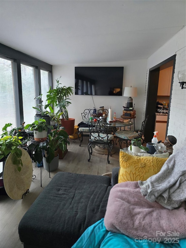 living room featuring hardwood / wood-style flooring