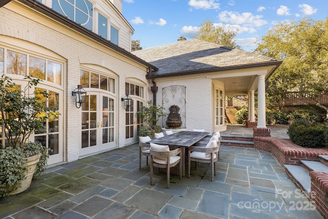 view of patio with french doors