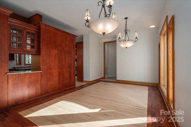 interior space featuring wood-type flooring