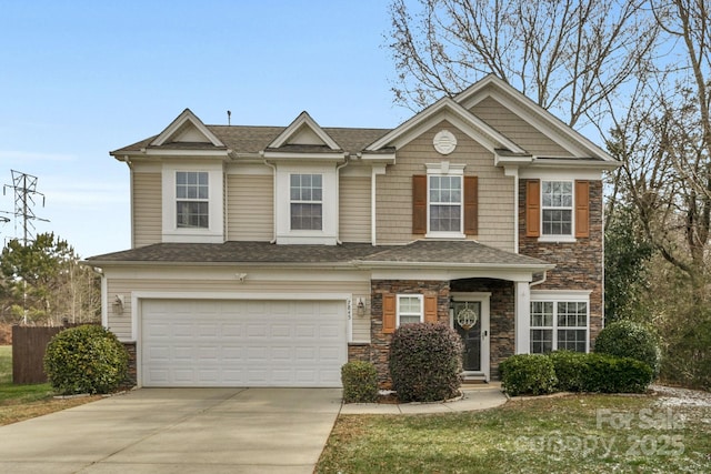 view of front of house featuring a garage