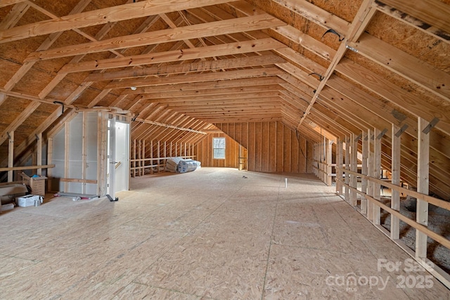 view of attic