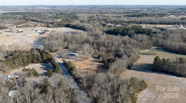 drone / aerial view with a rural view