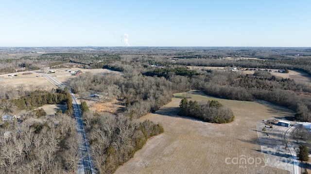 drone / aerial view with a rural view