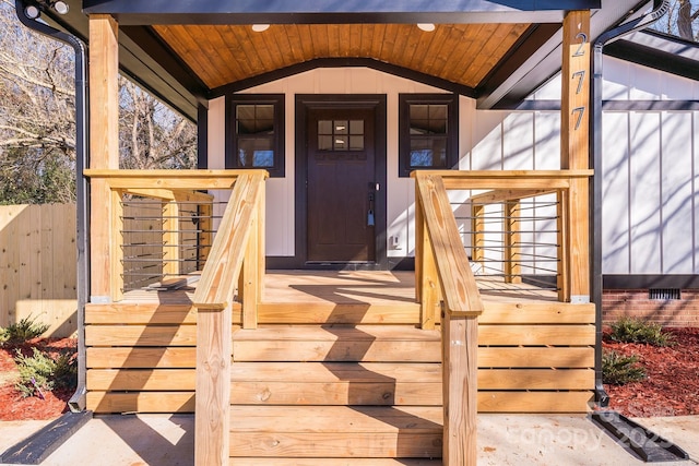 view of doorway to property