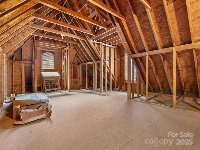 view of attic