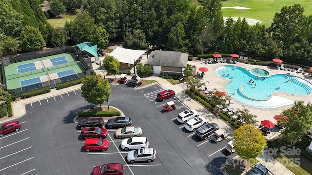 8024 Carolina Lakes Way, Fort Mill, SC 29707 - drone / aerial view of a pool area and a golf club