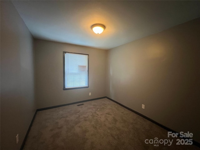 unfurnished room with carpet floors