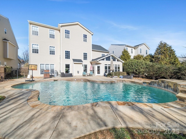 view of pool with a patio