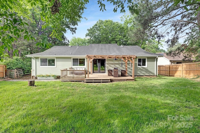 10912 Treebark Dr, Charlotte, NC 28226 - back of house with a pergola and a deck
