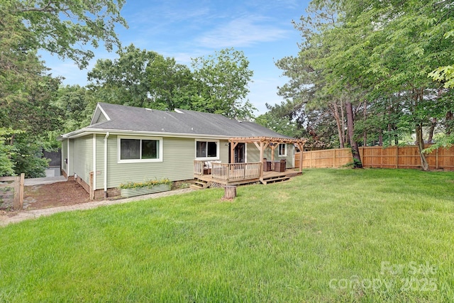 10912 Treebark Dr, Charlotte, NC 28226 - rear view of property featuring a deck and roof with shingles