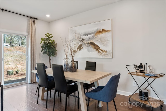 dining room featuring hardwood / wood-style floors