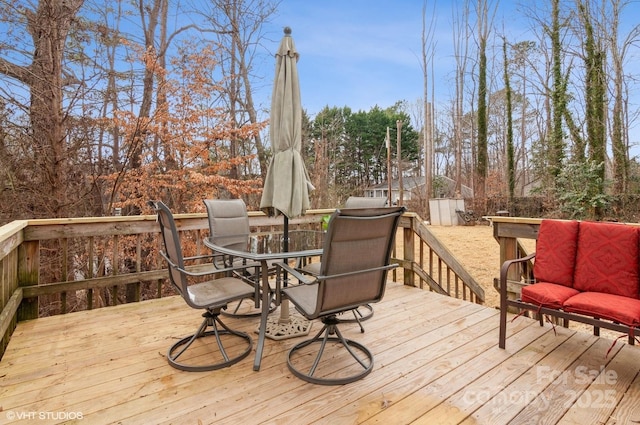 view of wooden terrace