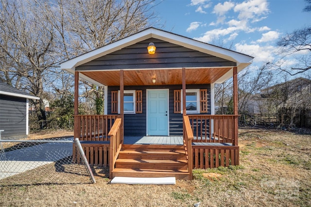 view of front of house with a porch