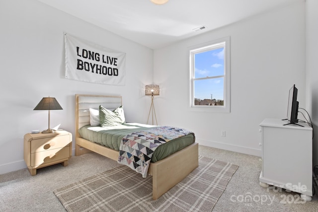 bedroom featuring carpet flooring