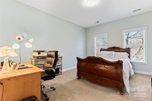 view of carpeted bedroom