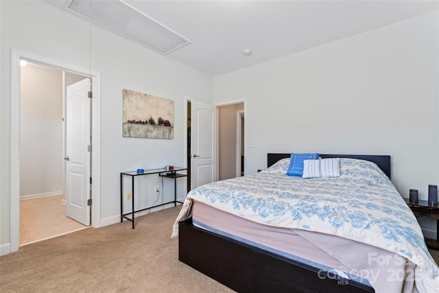 bedroom with carpet floors