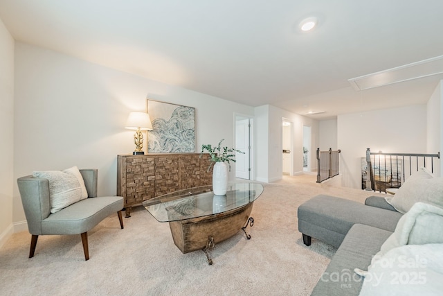 view of carpeted living room