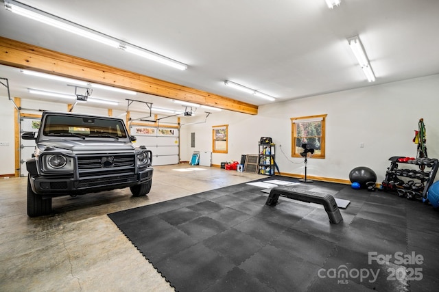 garage featuring a garage door opener