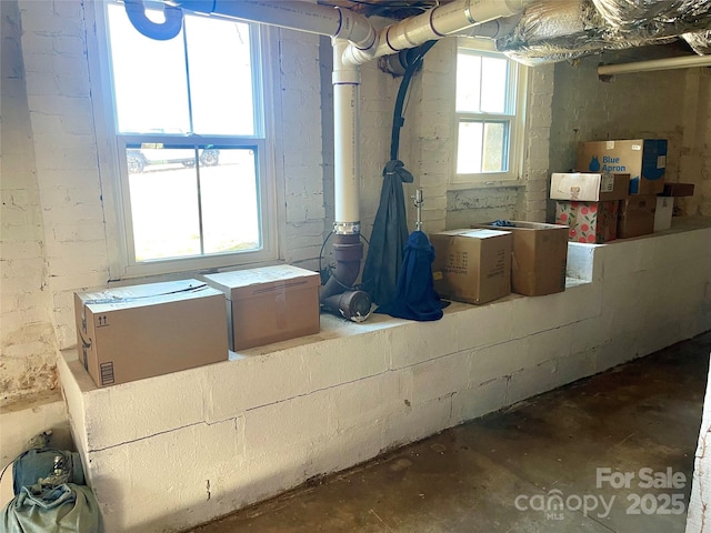 basement featuring a wealth of natural light