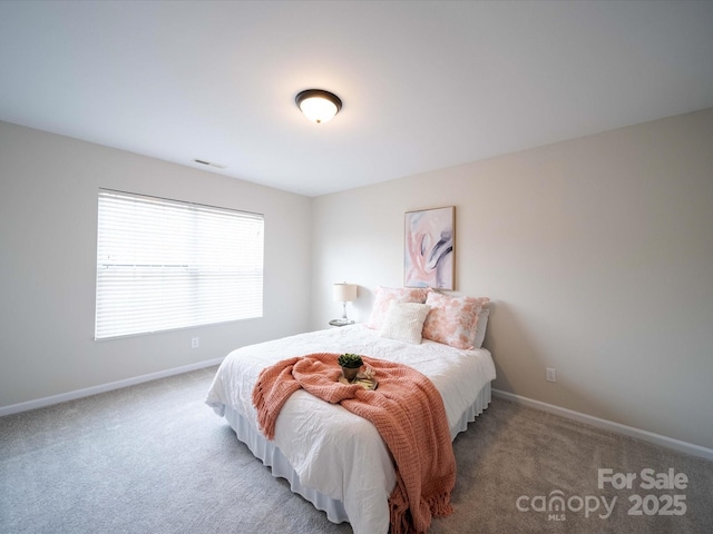 view of carpeted bedroom