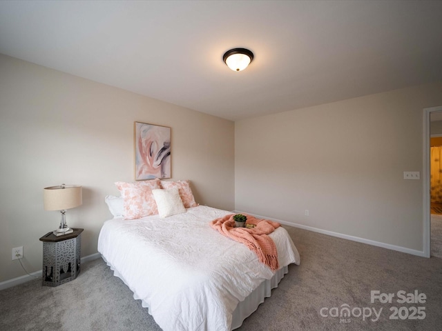 bedroom with carpet floors