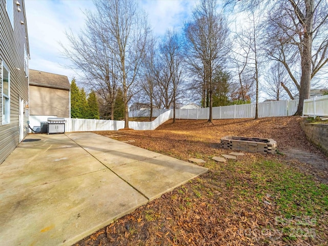 view of yard featuring a patio area