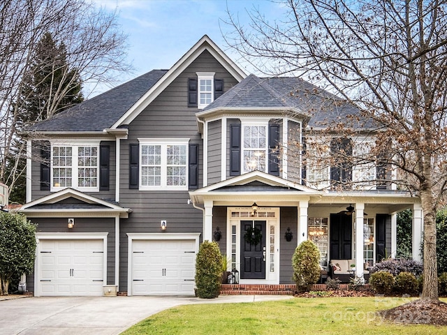 view of front facade featuring a garage