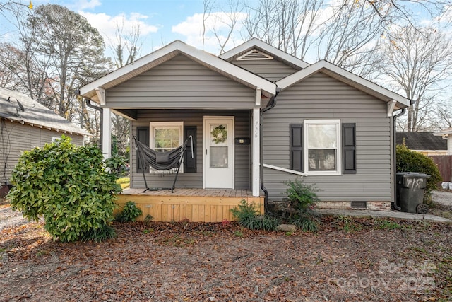 bungalow-style home featuring covered porch