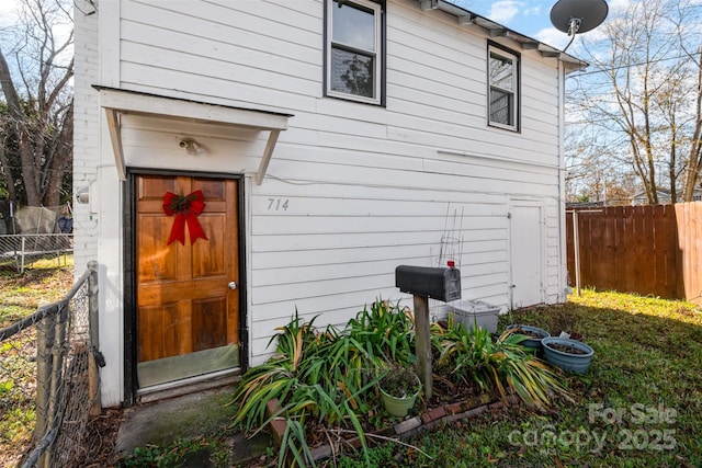 view of doorway to property