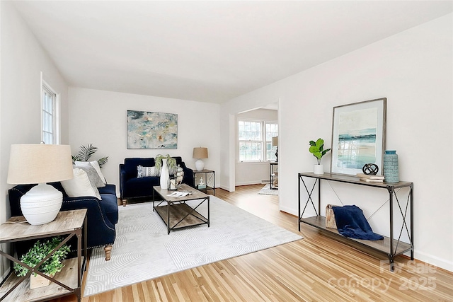 3828 Chandworth Rd, Charlotte, NC 28210 - living area featuring wood finished floors and baseboards