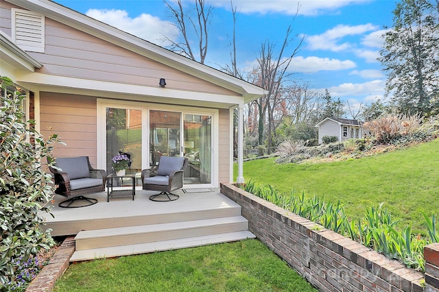 3828 Chandworth Rd, Charlotte, NC 28210 - wooden deck with a lawn