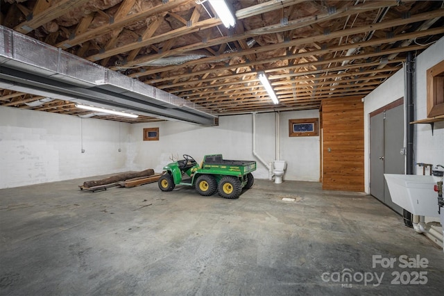 garage featuring sink