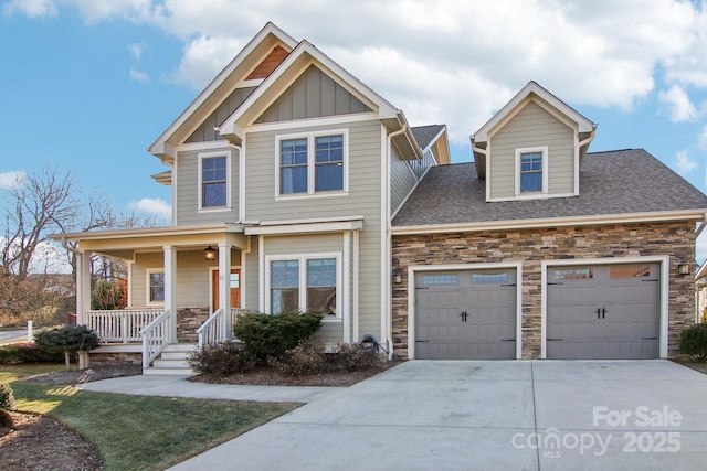 view of front of property with covered porch