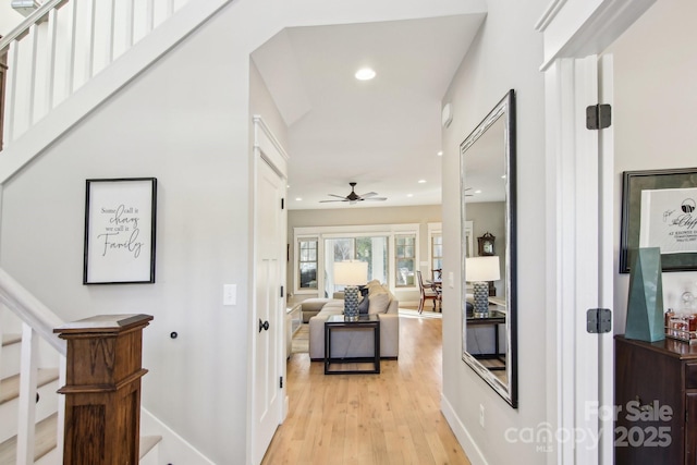 hallway featuring light hardwood / wood-style flooring